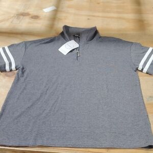 Women's Gray Quarter-Zip Polo Shirt